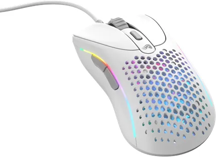 Glorious Model D 2 Wired - Matt Hvit - Spillmus - Optisk - 5 knapper - Hvit